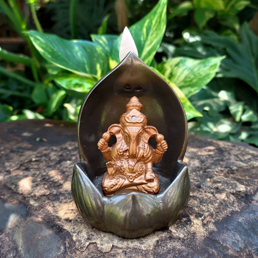 Incensário Cascata Ganesha Flor de Lotus
